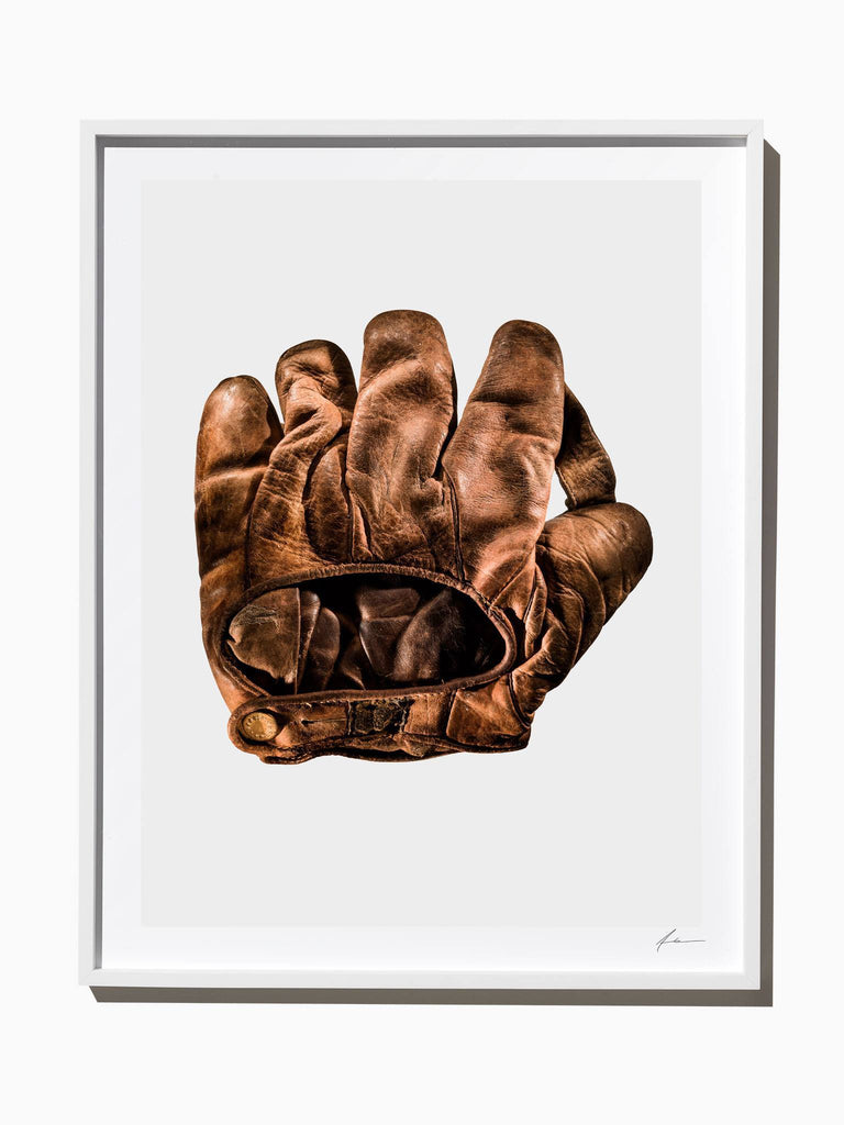 Fine Art Print - J.A. Peach U.S. Army Baseball Glove From World War 1, Back View