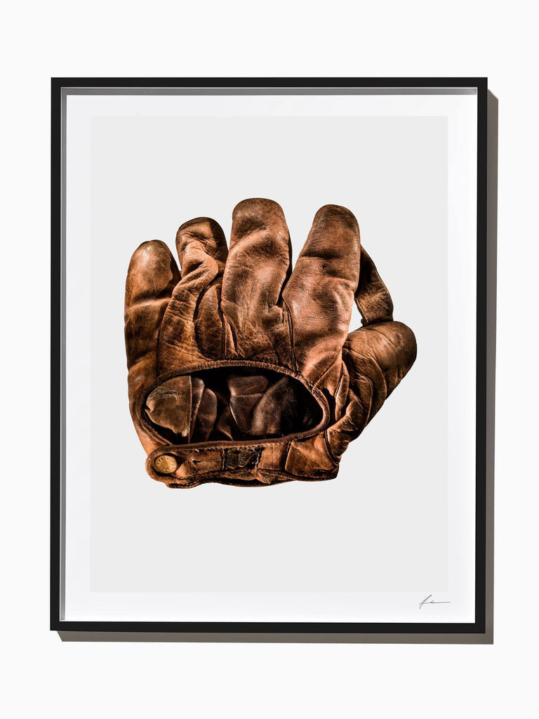 Fine Art Print - J.A. Peach U.S. Army Baseball Glove From World War 1, Back View