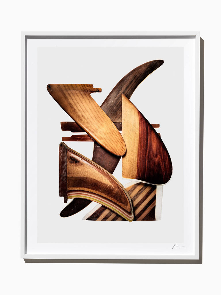 Fine Art Print - Wooden Surfboard Fins, Composition #1