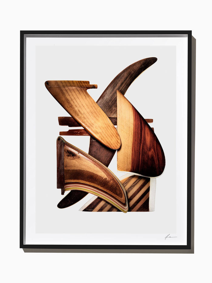 Fine Art Print - Wooden Surfboard Fins, Composition #1